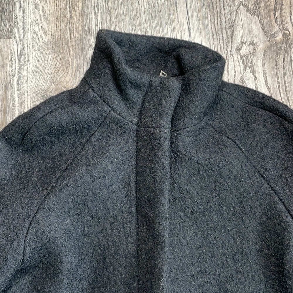 H&M Black Wool-Blend Pea Coat - Picture 3 of 11